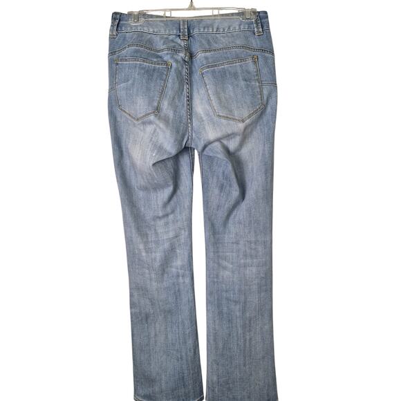 Boston Proper Jeans Womens Size 6 Boot Cut Distressed Denim Light Wash High Rise - Picture 2 of 11